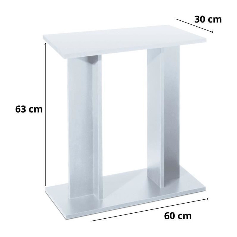 Aqua Table - Aqua - Table 60 - White - Easy assembly - Modern design