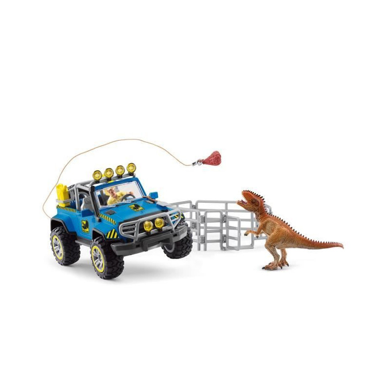 Schleich - All -terrain car with outpost Dino - 41464
