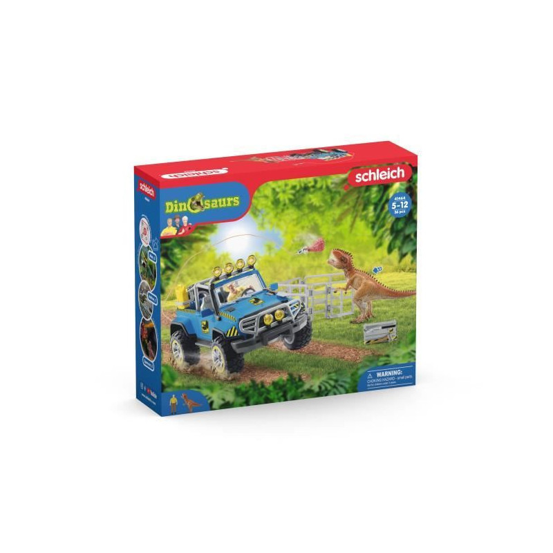 Schleich - All -terrain car with outpost Dino - 41464