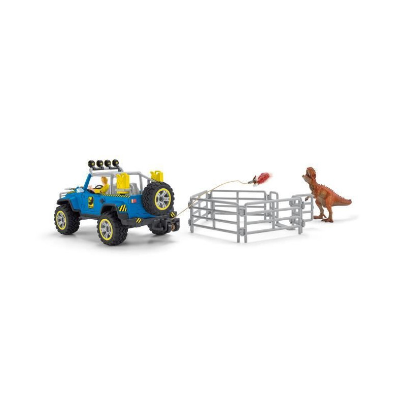 Schleich - All -terrain car with outpost Dino - 41464