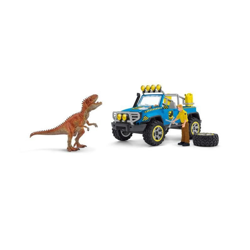 Schleich - All -terrain car with outpost Dino - 41464