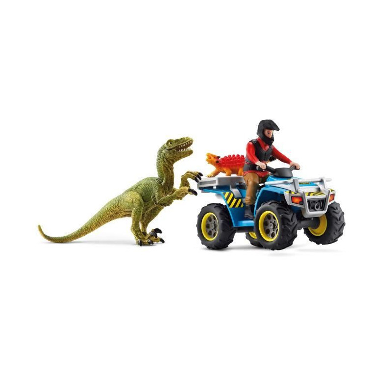 Schleich - Flight on Quad against Velociraptor - 41466