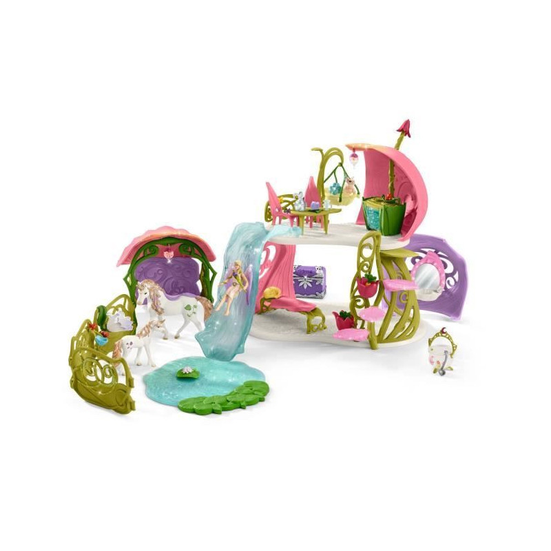Schleich - glitter house with unicorns, lake and stable - 42445