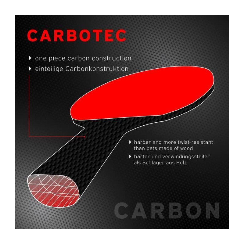 Table tennis racket - SCHILDKRÖT - Top quality - Thickness 1.9 mm - C