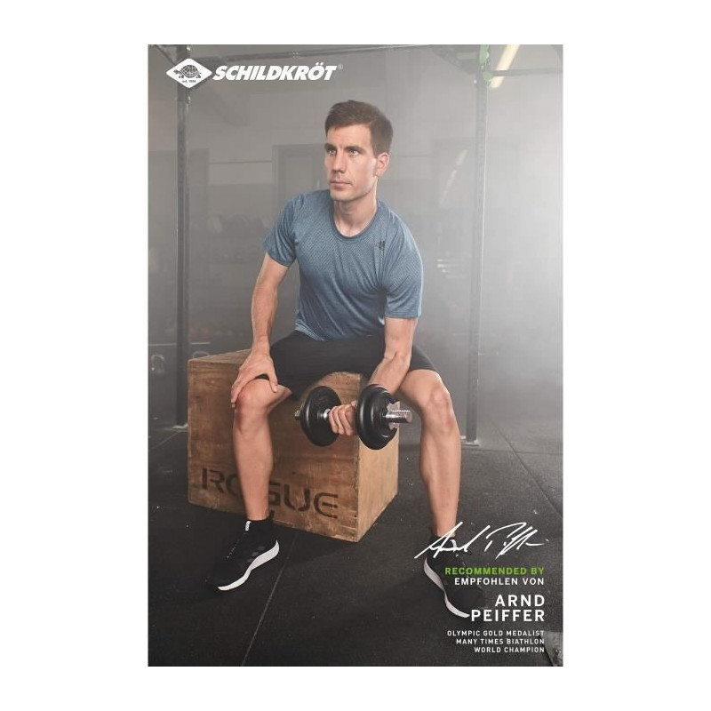 Dumbbell Set - SCHILDKROT - 10 Kg - Black - Adult - Complete body work