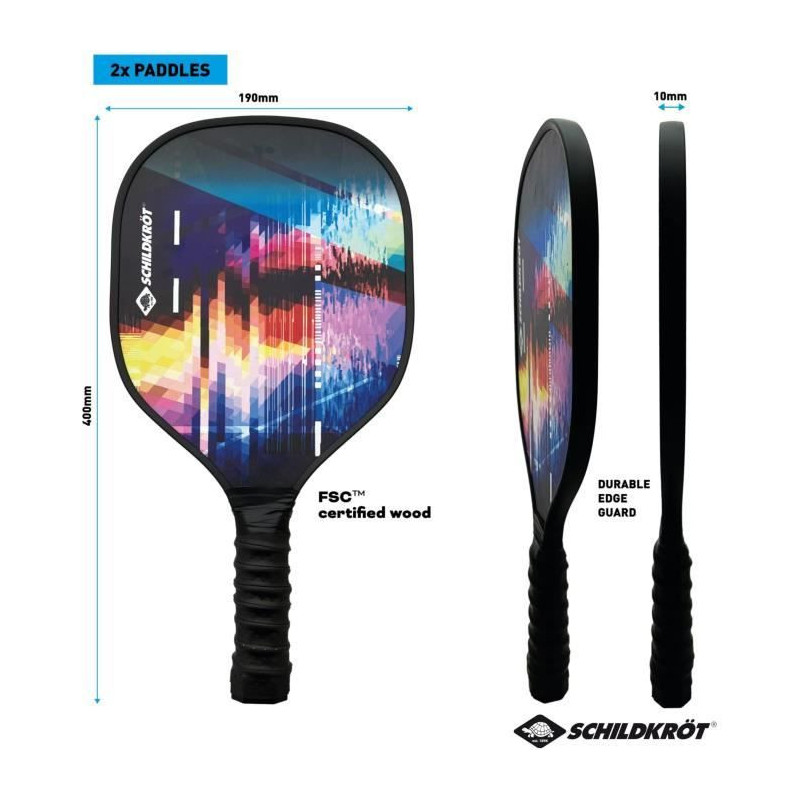 Pickleball Set - SCHILDKRÖT - Racket set - 2 rackets + 2 balls