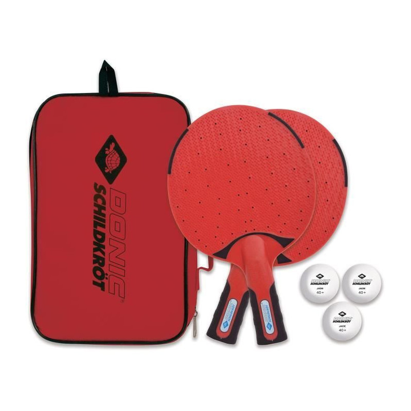 Table tennis / ping pong set - SCHILDKRÖT - 2 rackets + 3 balls - Car