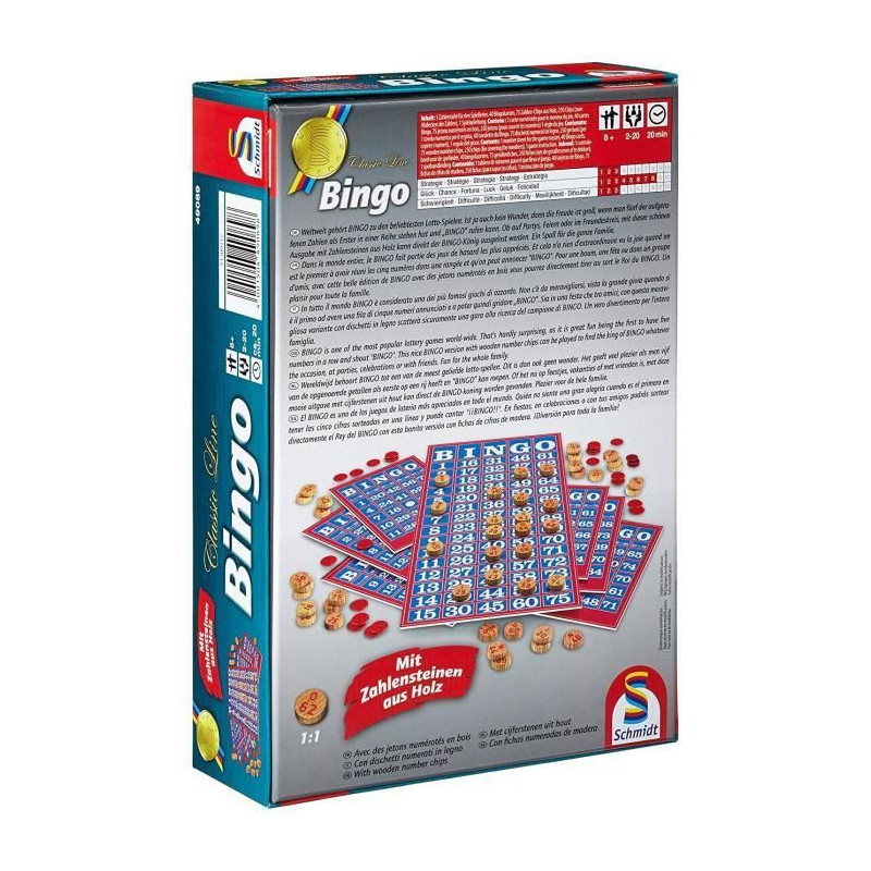 SCHMIDT AND SPIELE Board Game - Bingo - Classic line
