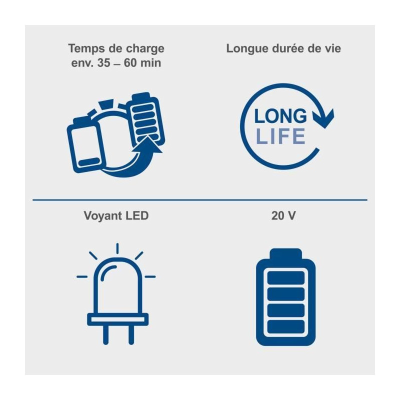 20V 2Ah Li-ion battery - 20V IXES SCHEPPACH SBP2.0 - Universal battery
