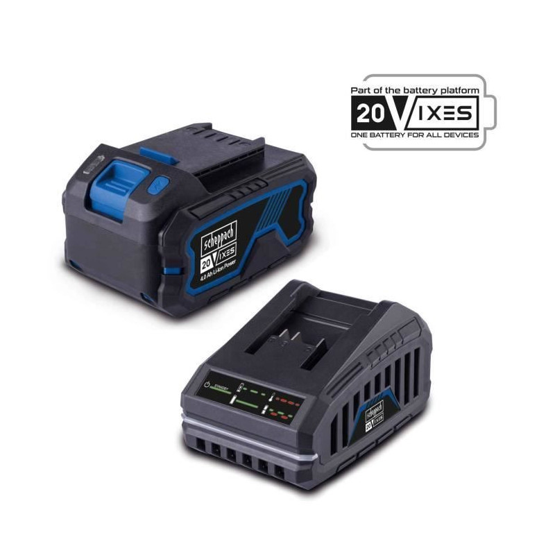 4Ah battery pack + 4.5A charger - SCHEPPACH - 20V IXES - SBSK4.0 - Uni