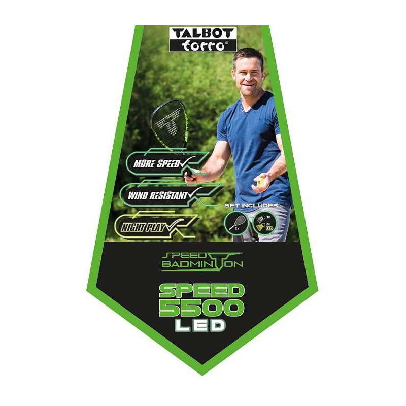Speedbadminton Set - SCHILDKRÖT - SPEED 5500 LED Set