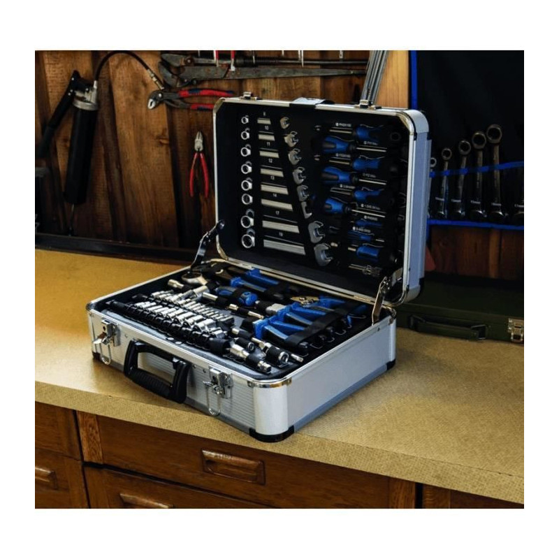Scheppach Tool case Metal case of 101 tools in Chrome Vanadium TB150
