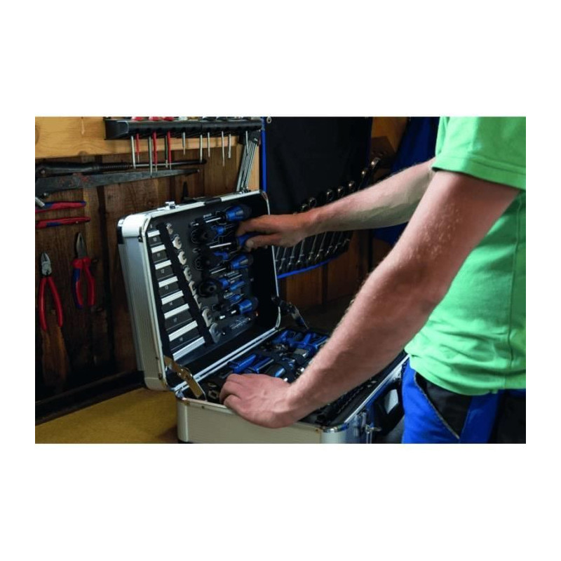 Scheppach Tool case Metal case of 101 tools in Chrome Vanadium TB150