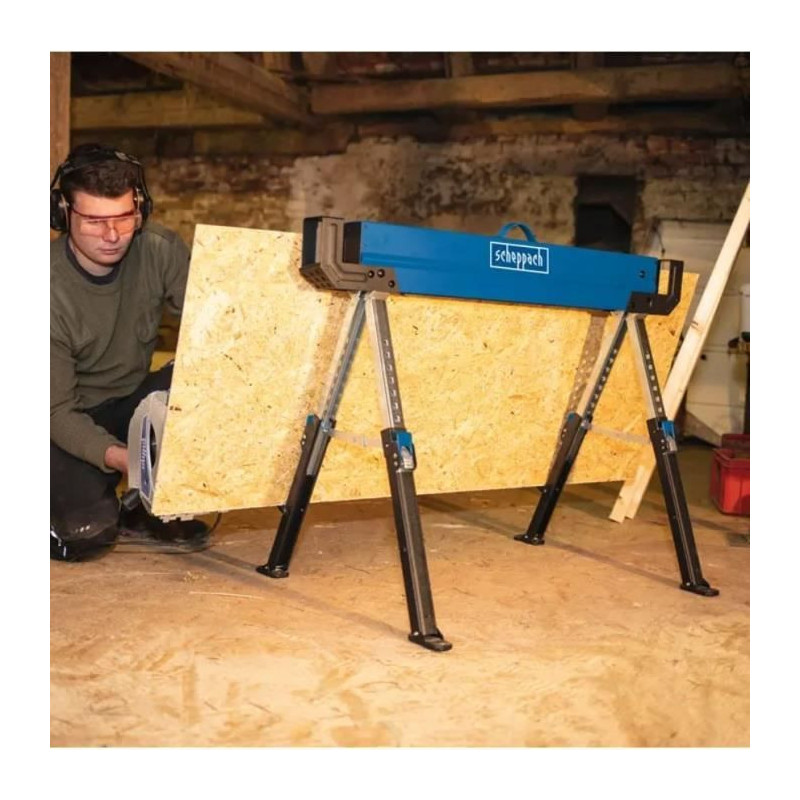 Lot of 2 Scheppach 820 mm trestles - MWB600