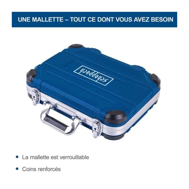 Tool case of 135 pieces - SCHAPPACH - TB170 - Chrome vanadium steel to