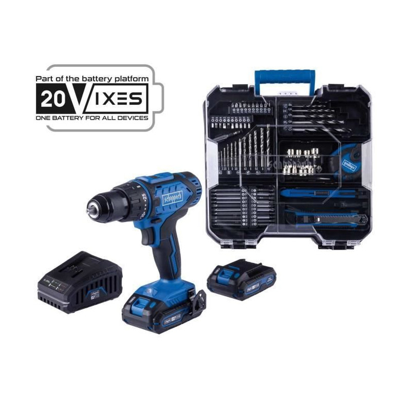SCHEPPACH drill-screwdriver - 20V IXES - 50 Nm 13mm chuck + 2 batterie