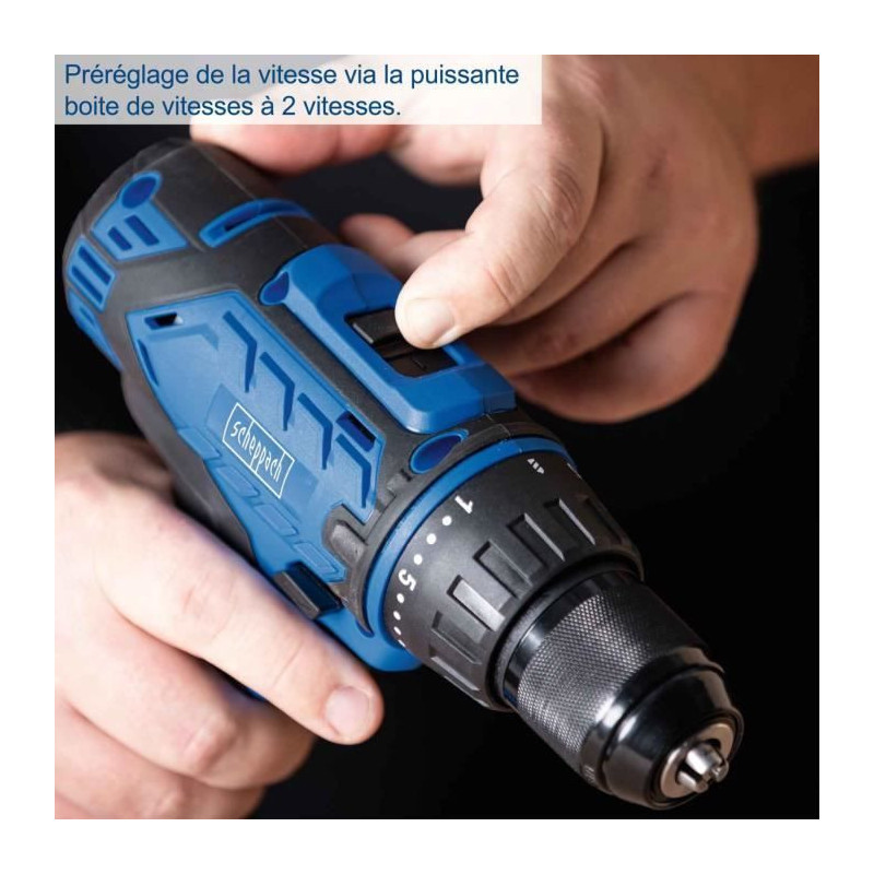 SCHEPPACH drill-screwdriver - 20V IXES - 50 Nm 13mm chuck + 2 batterie