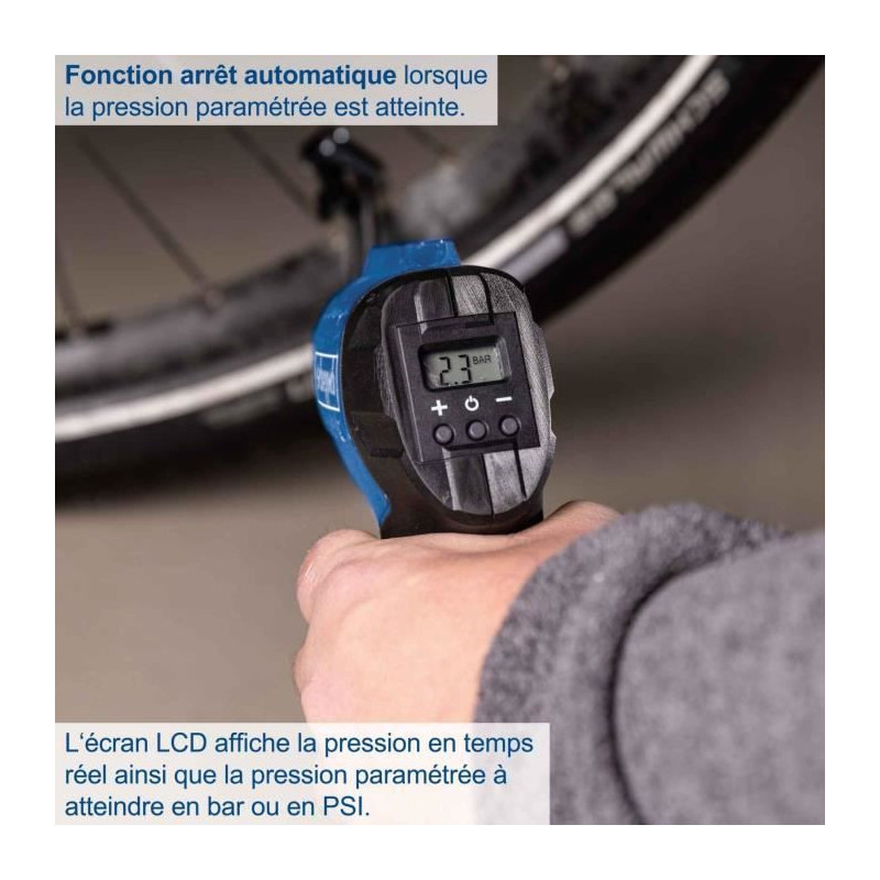 Portable compressor - SCHEPPACH - 20V IXES - LED display - 7 bars - 6
