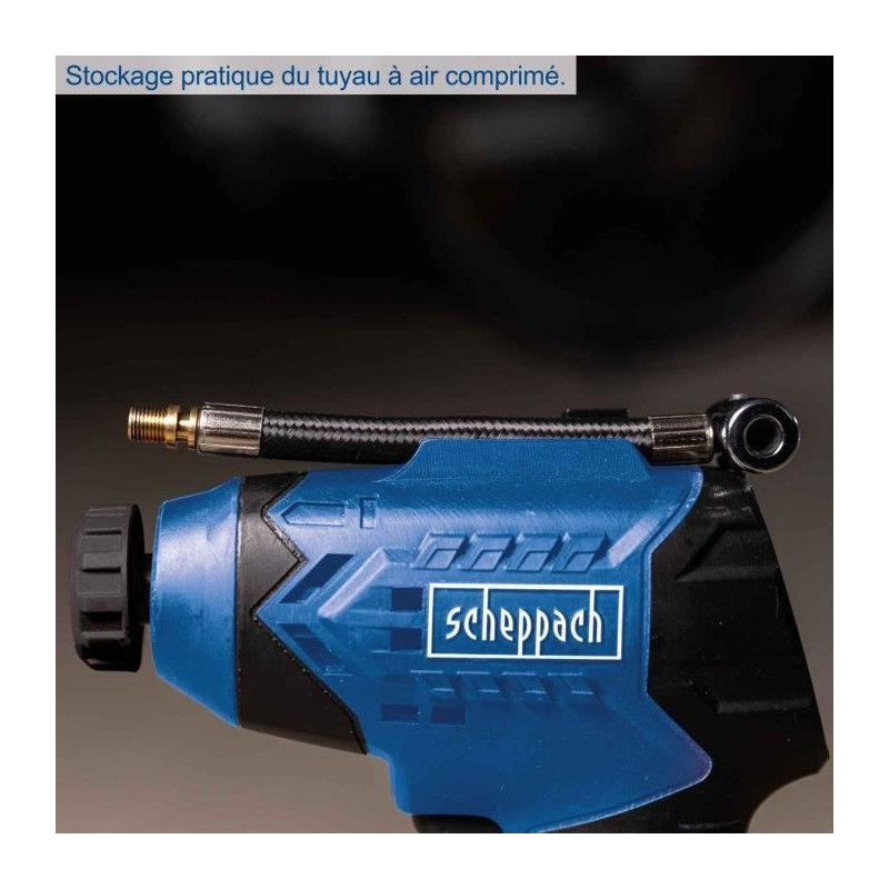 Portable compressor - SCHEPPACH - 20V IXES - LED display - 7 bars - 6