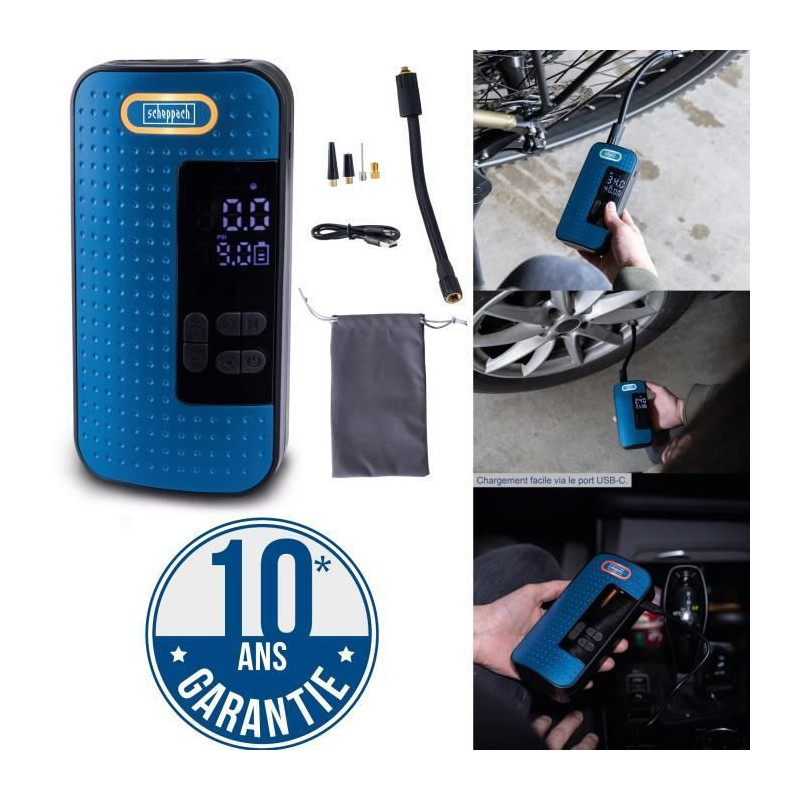 AC10/8V Cordless Portable Compressor - SCHEPPACH